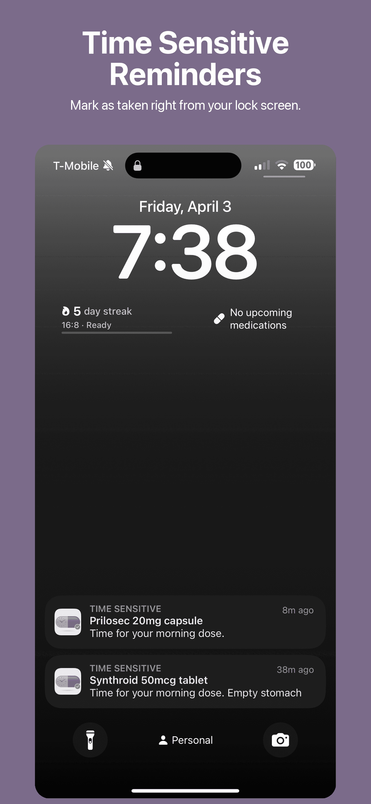 Pill reminder notification